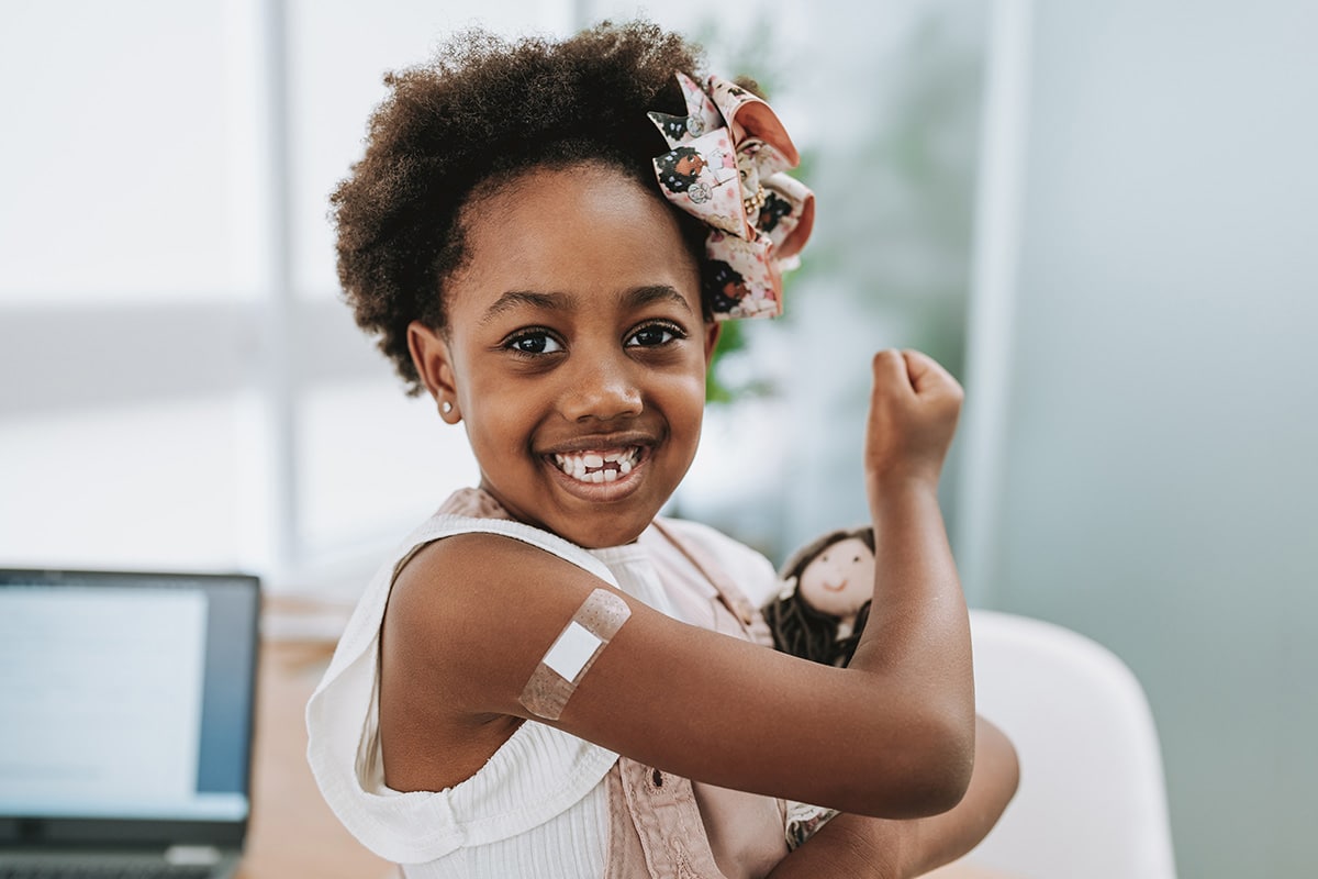 African American Girl, Vacccination
